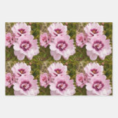 イースターバニーポピーバラパープルシャビー ラッピングペーパーシート (正面3)