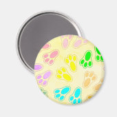 イースターバニーポープリントパターンヴィンテージスタイル マグネット (正面/裏面)
