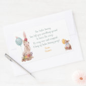 イースターバニーマジカルウンチキャンディーステッカーラベル 長方形シール (封筒)