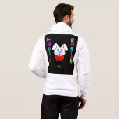 イースターバニーメンズベラ+キャンバスフルジップフード付きスウェットシャツ パーカ (裏面フル)