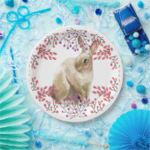 イースターバニーモダンフローラ ペーパープレート (パーティー)