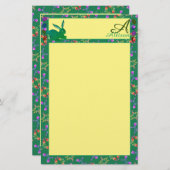 イースターバニーモノグラム 便箋 (正面/裏面)