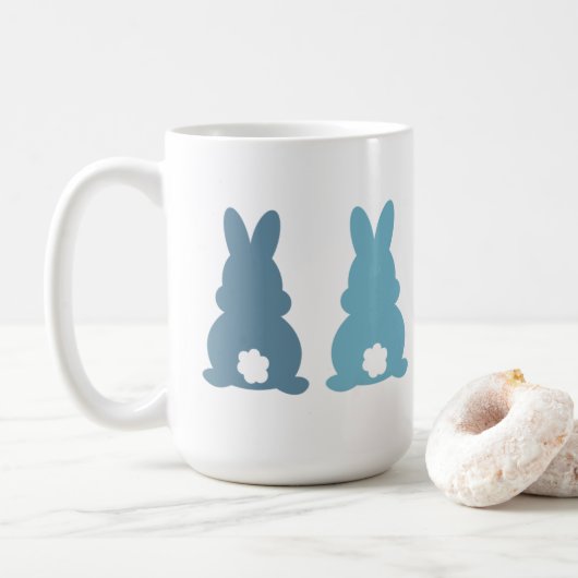 イースターバニーモノグラムMug コーヒーマグカップ (ドーナツ)