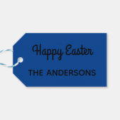 イースターバニーライディングキャロットカー#4ギフトラベル ギフトタグ (裏面横)