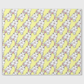 イースターバニーラッピング紙かわいいイースターギフト紙 ラッピングペーパー (フラット)