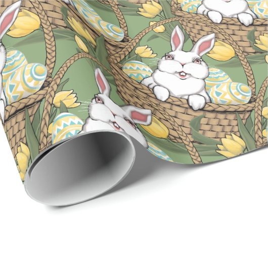 イースターバニーラッピング紙かわいいイースターギフト紙 ラッピングペーパー (ロールコーナー)
