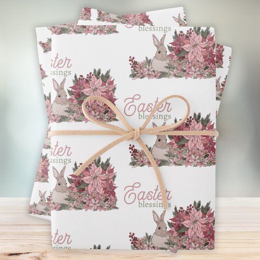 イースターバニーラッピング紙シート ラッピングペーパーシート