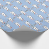 イースターバニーラッピング紙パーソナライズされた紙 ラッピングペーパー (角)