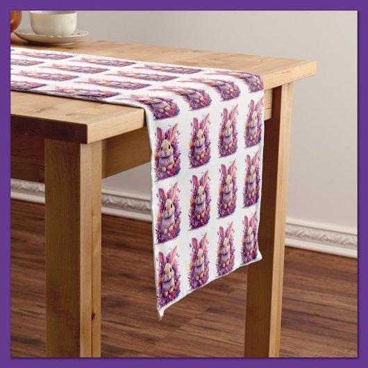 イースターバニーラッピング紙フラットシートセット3 ショートテーブルランナー