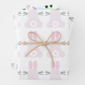 イースターバニーラッピング紙フラットシートセット3 ラッピングペーパーシート (インサイチュ)