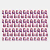 イースターバニーラッピング紙フラットシートセット3 ラッピングペーパーシート (正面)