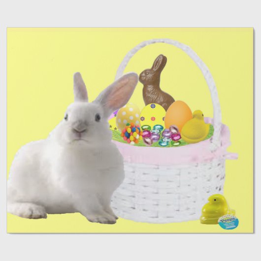 イースターバニーラッピング紙 ラッピングペーパー (フラット)