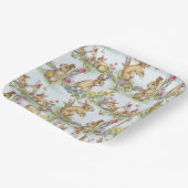 イースターバニーラビットの春園 ペーパープレート (傾斜あり)