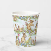イースターバニーラビットイン春ガーデンパーティー 紙コップ (裏面)