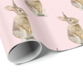 イースターバニーラビットオンピンク ラッピングペーパー (ロールコーナー)
