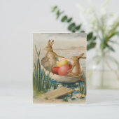 イースターバニーラビットカラーエッグボート シーズンポストカード (スタンド正面)