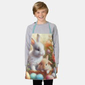 イースターバニーラビットキッズ エプロン (着用した状態)