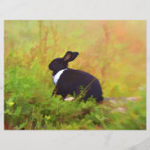 イースターバニーラビットグリーンブラックウッドランド動物 (正面)