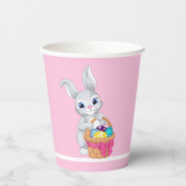 イースターバニーラビットバスケットの卵パーティー 紙コップ