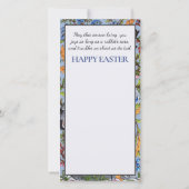 イースターバニーラビットバードバカラフルーフローラかわいらし シーズンカード (裏面)