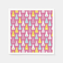 イースターバニーラビットパターン スタンダードカクテルナプキン