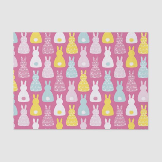 イースターバニーラビットパターン 薄葉紙 (正面)