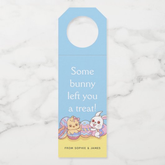 イースターバニーラビットヒックエッグ |休日 ボトルネックタグ (正面)