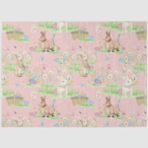 イースターバニーラビットフローラ蝶デコパージュ