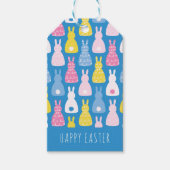 イースターバニーラビットブルー ギフトタグ (正面)