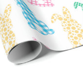 イースターバニーラビットプレイド ラッピングペーパー (ロールコーナー)