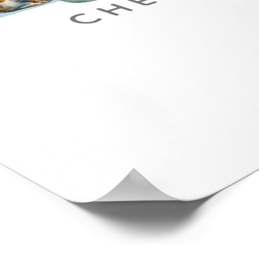 イースターバニーラビットボーイ赤ちゃんシャワー歓迎ポスター ポスター (角)