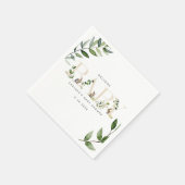 イースターバニーラビットユーカリプトゥスニュートラルベビーシャワー スタンダードカクテルナプキン (角)