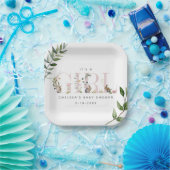 イースターバニーラビットユーカリプトゥスピンクベビーシャワー ペーパープレート (パーティー)