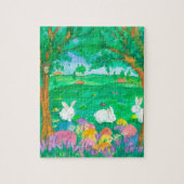 イースターバニーラビット水絵を描色の ジグソーパズル (縦)