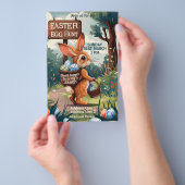 イースターバニーラビット – イースターエッグ狩り チラシ (ハンドル)
