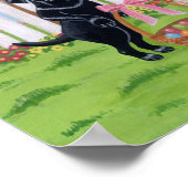 イースターバニーラブラドールアートワーク ポスター (角)