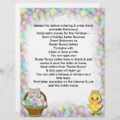 イースターバニーレタービズのイースターレターヘッド (正面/裏面)