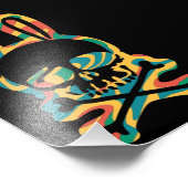 イースターバニーレトロ絞り染めバニースカルクロスボーン フォトプリント            (角)