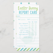 イースターバニーレポートカード サンキューカード (正面/裏面)