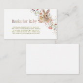 イースターバニーワイルドフラワーベビーシャワー予約リクエスト エンクロージャーカード (正面/裏面)