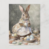 イースターバニーヴィンテージはがき ポストカード (正面)