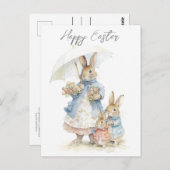 イースターバニーヴィンテージはがき ポストカード (正面/裏面)
