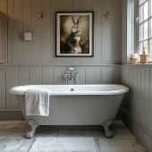 イースターバニーヴィンテージポートレート印刷可能アート ポスター