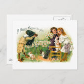 イースターバニーヴィンテージ撮影 シーズンポストカード (正面/裏面)