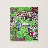 イースターバニー休息 ジグソーパズル (縦)