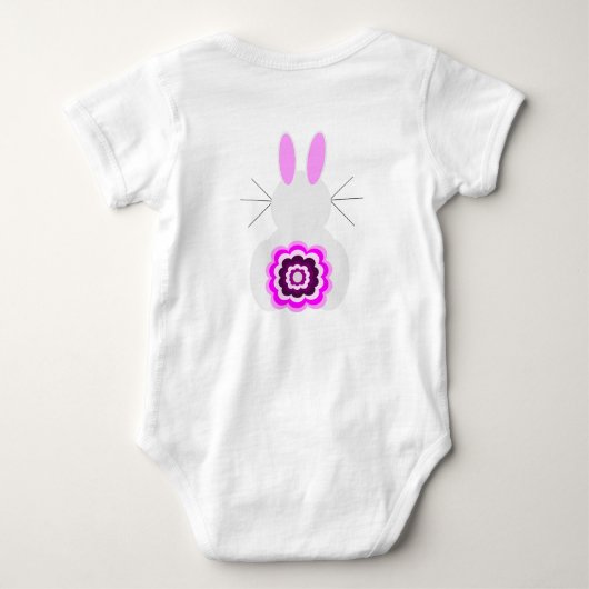 イースターバニー体スーツベビーボディスーツ ベビーボディスーツ (裏面)