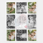 イースターバニー写真毛布 フリースブランケット (正面)