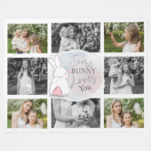 イースターバニー写真毛布 フリースブランケット (正面(横))