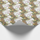 イースターバニー包装紙 かわいいイースターギフトペーパー ラッピングペーパー (角)