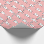 イースターバニー包装紙 個人名入り紙 ラッピングペーパー (角)